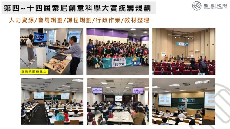 第四~十四屆索尼創意科學大賞統籌規劃