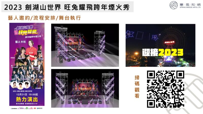 2023 劍湖山世界 旺兔耀飛跨年煙火秀